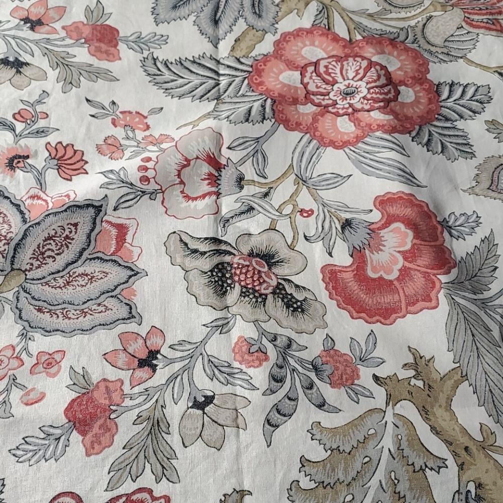 Floral Bedding Set - Pink and Gray